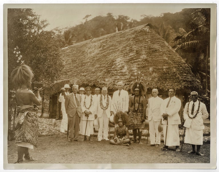 Item #21940 Large Merl LaVoy photograph of U.S. Senator Hiram Bingham and Other Legislators Visting Samoa, 1930