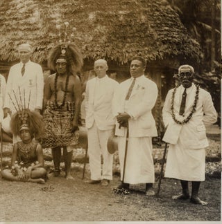 Large Merl LaVoy photograph of U.S. Senator Hiram Bingham and Other Legislators Visting Samoa, 1930