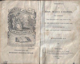 Item #22132 Memoirs of Mrs. Mary Cooper, of London, Who Departed this Life, June 22, 1812, in the...