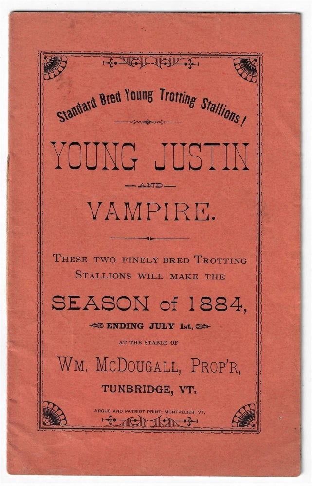 Item #22181 Standard Bred Young Trotting Stallions! Young Justin and Vampire...