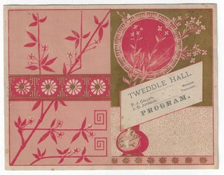Item #22269 Trade Card Advertising an 1882 Performance of Johann Strauss' "A Merry War" by...
