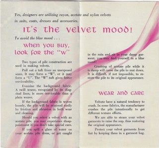 Collection of 34 "Facts about Fabrics" Brochures Issued by the National Institute of Drycleaning, 1949-1956
