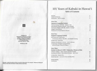 101 Years of Kabuki in Hawai'i