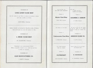 Souvenir Program from the Annual Ball of the Los Angeles Cloak and Dressmakers's Union, 1940
