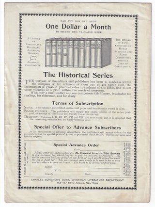 Collection of Sales Materials for Scribner's Dictionary of the Bible & Related Publications, ca. 1900-1905