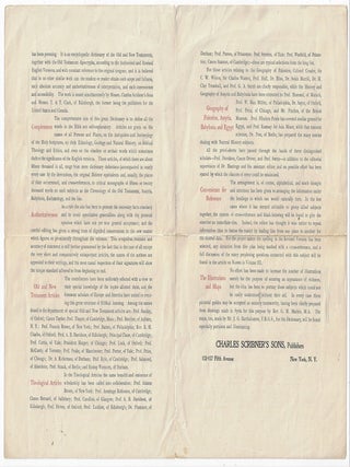 Collection of Sales Materials for Scribner's Dictionary of the Bible & Related Publications, ca. 1900-1905