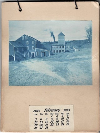 Item #22393 1905 Calendar With 12 Cyanotype Views of South Royalston, Massachusetts, Including...
