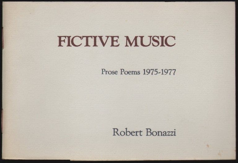 Item #2240 Fictive Music. Robert Bonazzi.