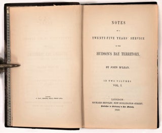Notes of a Twenty-five Years' Service in the Hudson's Bay Territory