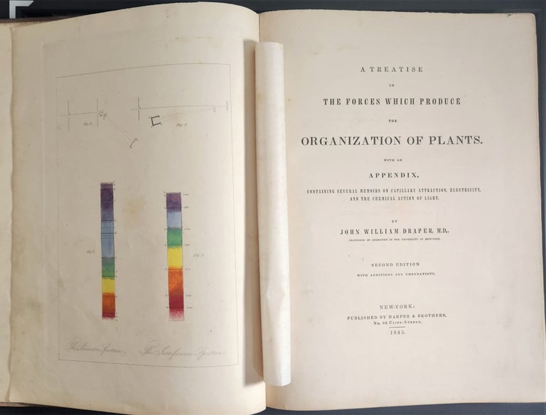 Item #22547 A Treatise on the Forces which Produce the Organization of Plants. With an Appendix Containing Several Memoirs on Capillary Attraction, Electricity and the Chemical Action of Light. John William Draper.