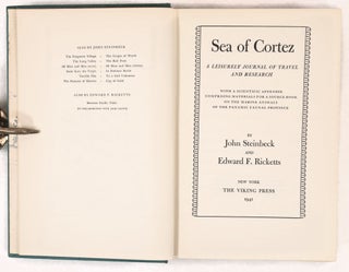 Sea of Cortez, A Leisurely Journal of Travel and Research