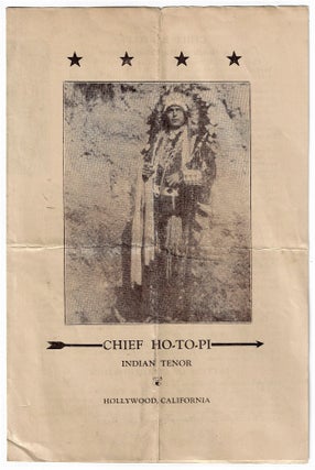 Item #22590 Chief Ho-To-Pi, Indian Tenor, Hollywood, California
