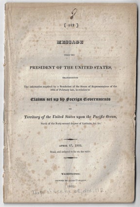 Item #22596 Message from the President of the United States, transmitting the Information...