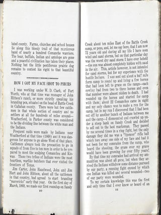 Intensely Interesting. A True History of Struggles with Hostile Indians on the Frontier of Texas in the Early Days, Never Before Published in a Book [Cover Title]