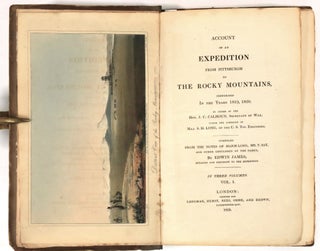 Item #22665 Account of an Expedition from Pittsburgh to the Rocky Mountains, Performed in the...