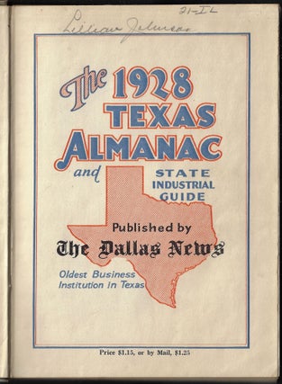 Item #22739 The 1928 Texas Almanac and State Industrial Guide