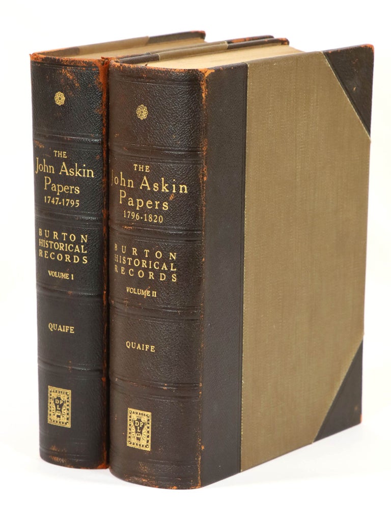Item #22885 The John Askin Papers, 1747-1820. John Askin, Milo Quaife.