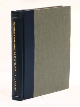 Item #22895 Statement Respecting The Earl of Selkirk's Settlement of Kildonan, Upon the Red...