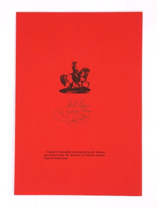 The Eagle, The Autobiography of Santa Anna [Broadside Edition]