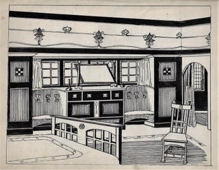 Item #22975 Album of Original Sketches of Home Interiors, ca. 1909. A. M. Jesing