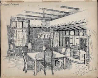Album of Original Sketches of Home Interiors, ca. 1909
