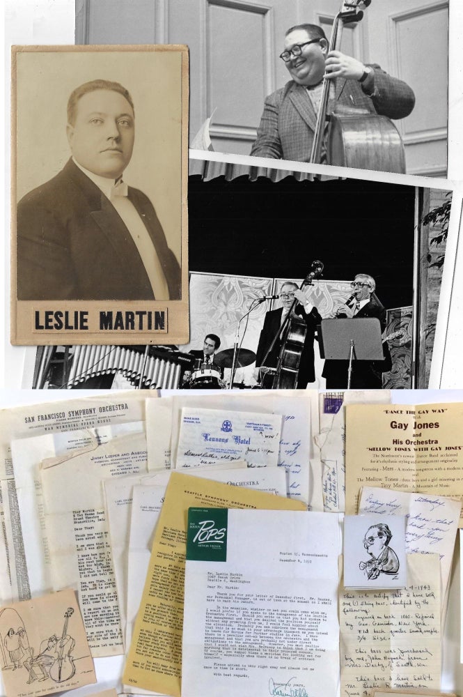 Item #22994 Archive of Photographs, Correspondence, and Ephemera Relating to the Career of Double Bass Player Leslie "Tiny" Martin