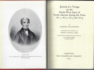 [The Journal of Gabriel Franchere] Journal of a Voyage to the North West Coast of North America in the Years 1811, 1812, 1813, and 1814