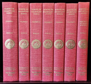 Item #23131 The Works of Samuel de Champlain in Six Volumes with a Portfolio of Plates and Maps....