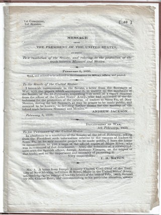 Item #23156 Message from the President of the United States...Relating to the Protection of the...