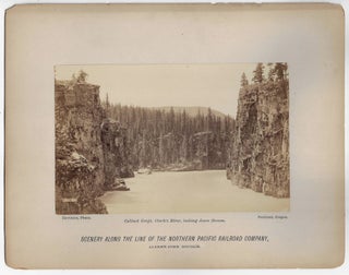 Item #23168 1880s Photograph of Cabinet Gorge, Clark Fork River, Northern Idaho. Isaac G. Davidson