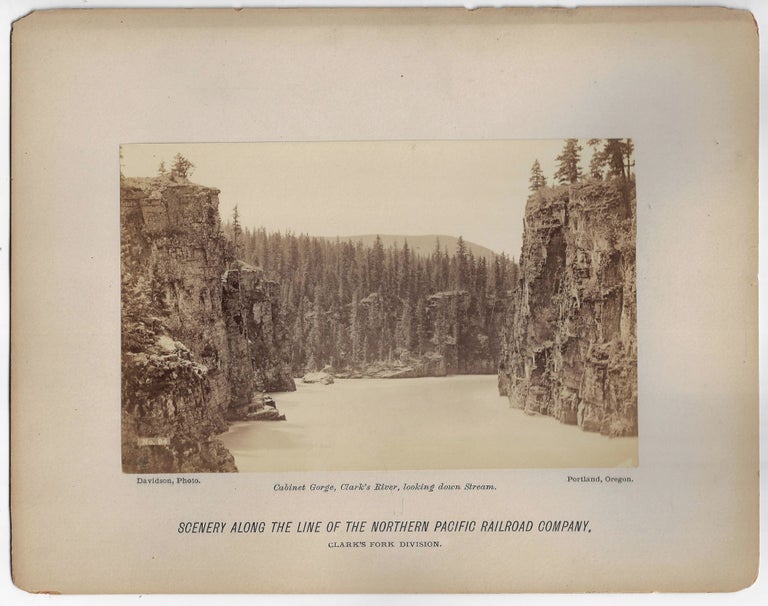 Item #23168 1880s Photograph of Cabinet Gorge, Clark Fork River, Northern Idaho. Isaac G. Davidson.