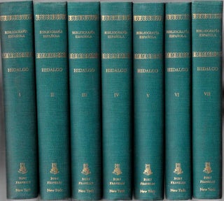 Item #2326 Diccionario General de Bibliografia Española [Seven-Volume Set]. Don Dionisio Hidalgo