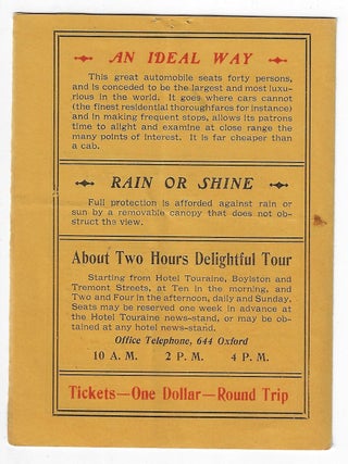 The Sight-Seeing Auto, Boston