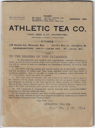 Athletic Tea Co. Catalogue No. 25