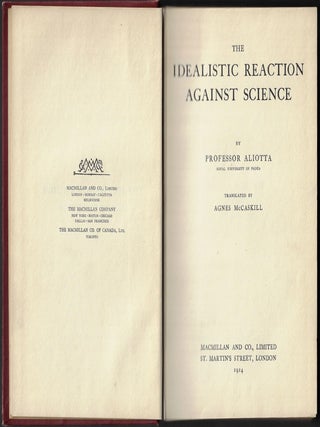 The Idealistic Reaction Against Science