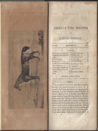 American Turf Register and Sporting Magazine, Volume VIII, September 1836-November 1837