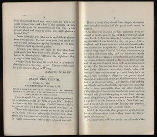 Later Papers, A Supplement to the Experiences of Samuel Bowles in Spirit Life. Or Life as He Now Sees it from a Spiritual Stand-Point