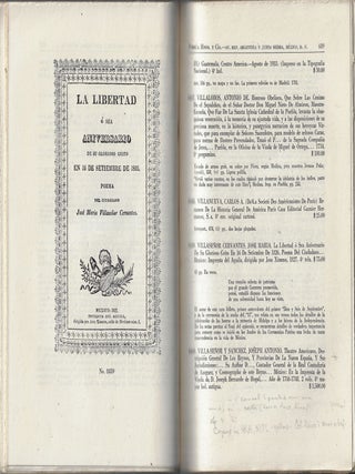 Bibliografia Americana Num. 5. Catalogo de Libros Mexicanos o que tratan de America y de algunos otros impresos en Espana