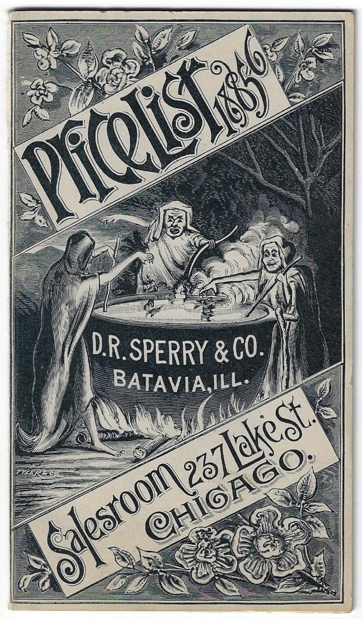 1885 Lst Rice Price List 1885-1886, D.R. Sperry & Co., Batavia, Ill | CAST IRON