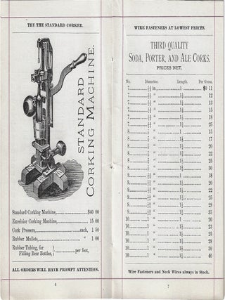 Price List. Armstrong, Bro. & Co. Manufacturers of Corks and Bungs and Wholesale Dealers in Brewers & Bottlers Supplies