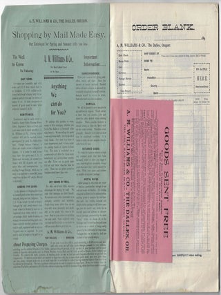 Mail-Order Department Catalogue No. 5, Spring and Summer 1899. A.M. Williams & Co., The Dalles, Oregon, Eastern Oregon's Greatest Mail Order House
