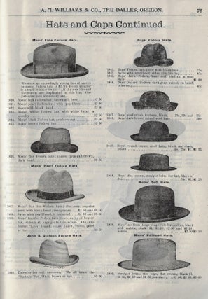 Mail-Order Department Catalogue No. 5, Spring and Summer 1899. A.M. Williams & Co., The Dalles, Oregon, Eastern Oregon's Greatest Mail Order House