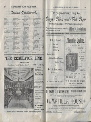 Mail-Order Department Catalogue No. 5, Spring and Summer 1899. A.M. Williams & Co., The Dalles, Oregon, Eastern Oregon's Greatest Mail Order House