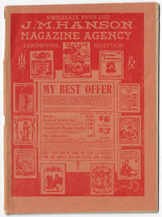 Item #23698 Wholesale Price List, J.M. Hanson Magazine Agency, Lexington, Kentucky. PERIODICALS
