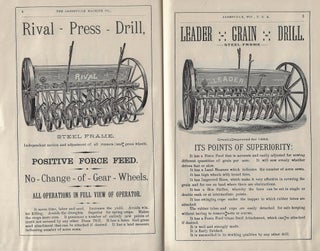 The Janesville Machine Co., Manufacturers of Farm Machinery, Janesville, Wisconsin, U.S.A. Our Motto: The Best is the Cheapest. Factory Established 1859
