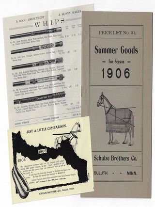 Item #23719 Summer Goods for Season 1906, Schultze Brothers Co., Duluth, Minn. HORSES - SUPPLIES,...