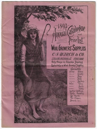 Item #23721 1893 Annual Catalogue and Price List of Wool Growers' Supplies. FARM, GARDEN