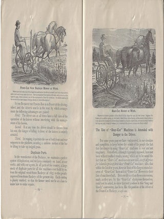 Buckeye Mowers, Table Rakes, Droppers, and Grain Binders Manufactured by Aultman, Miller & Co. Akron, O.