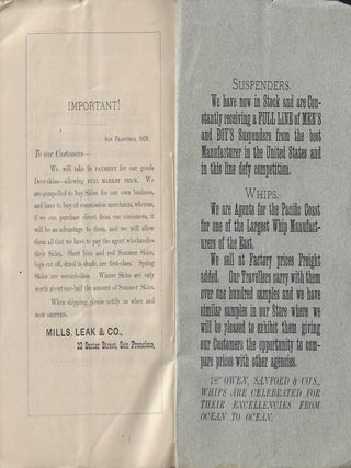 Catalogue of Mills, Leak & Co.