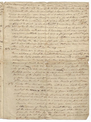 Connecticut Minister Offers Counsel to New Settlers in the Remote Western Reserve, ca. 1800